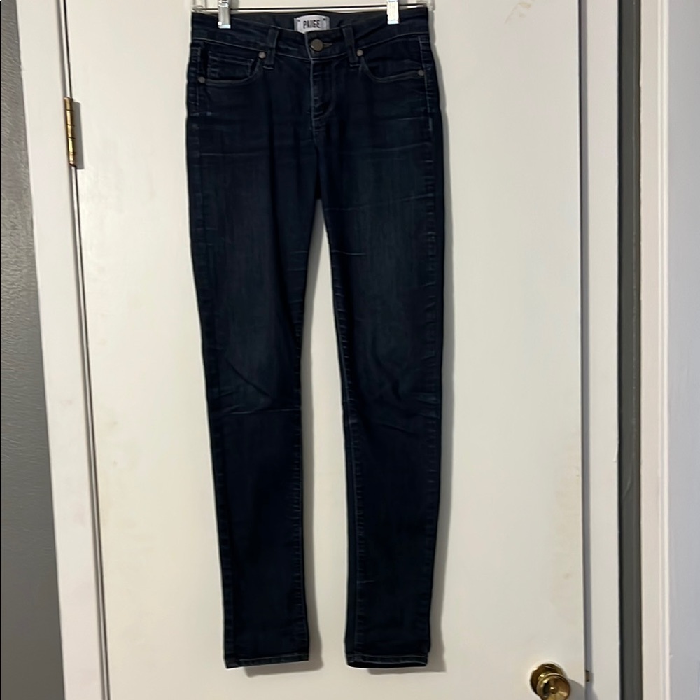 Paige Women's Dark Blue Low Rise Jeans